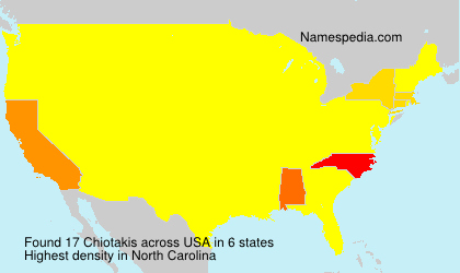 Surname Chiotakis in USA