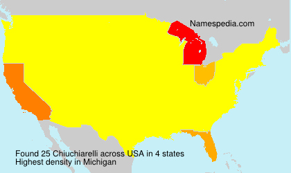 Surname Chiuchiarelli in USA