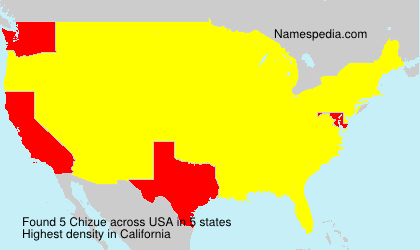 Surname Chizue in USA