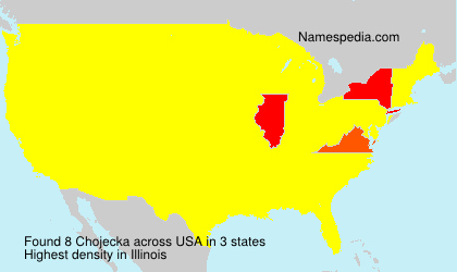 Surname Chojecka in USA