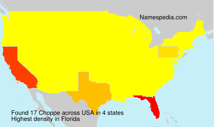 Surname Choppe in USA