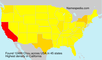 Surname Chou in USA