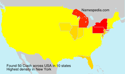 Surname Ciach in USA