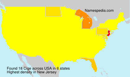 Surname Cige in USA