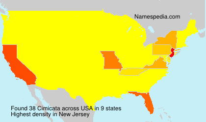 Surname Cimicata in USA
