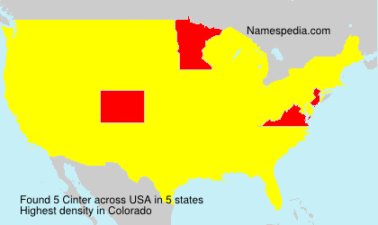 Surname Cinter in USA