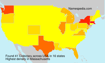 Surname Ciobotaru in USA