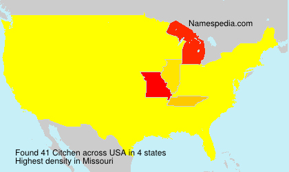 Surname Citchen in USA