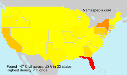 Surname Civil in USA