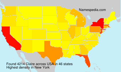 Surname Claire in USA