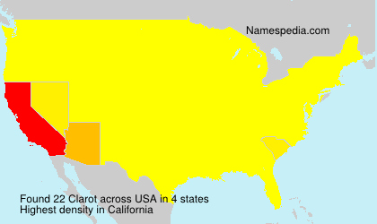Surname Clarot in USA