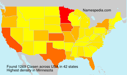 Surname Clasen in USA