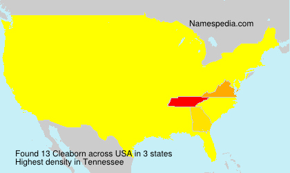 Surname Cleaborn in USA