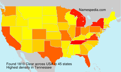Surname Clear in USA
