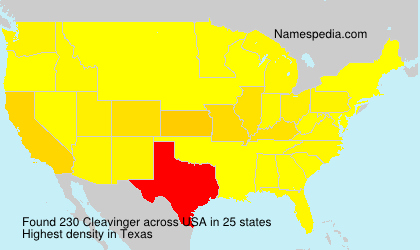 Surname Cleavinger in USA