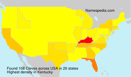 Surname Cleves in USA