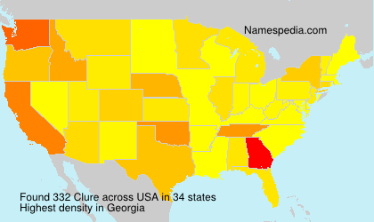Surname Clure in USA