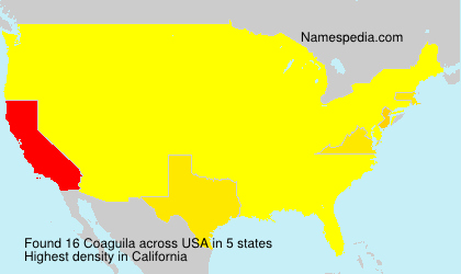 Surname Coaguila in USA