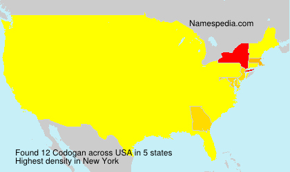 Surname Codogan in USA