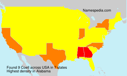 Surname Coell in USA