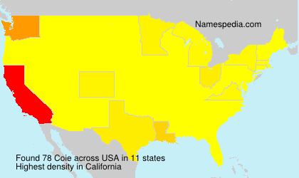 Surname Coie in USA