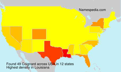 Surname Coignard in USA
