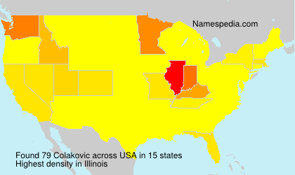 Surname Colakovic in USA