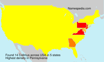Surname Collmus in USA