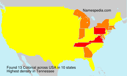 Surname Colonial in USA