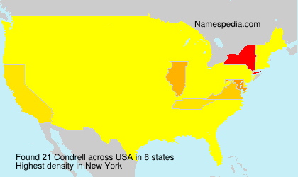 Surname Condrell in USA