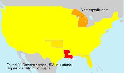 Surname Corvers in USA