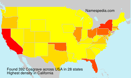 Surname Cosgrave in USA