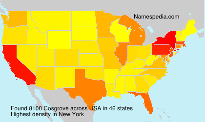 Surname Cosgrove in USA