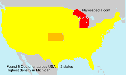 Surname Coutorier in USA