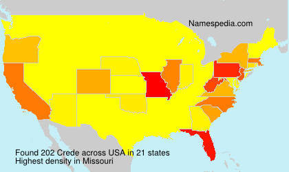 Surname Crede in USA