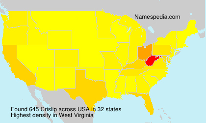 Surname Crislip in USA
