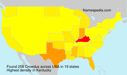 Surname Crowdus in USA