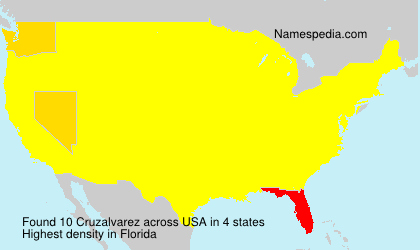 Surname Cruzalvarez in USA