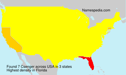 Surname Csenger in USA