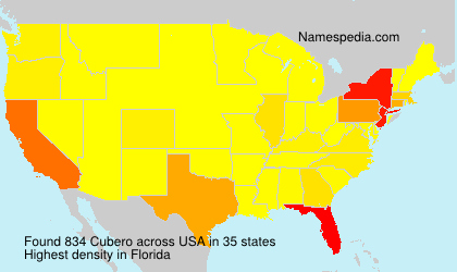 Surname Cubero in USA
