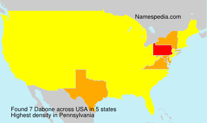 Surname Dabone in USA