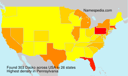 Surname Dacko in USA