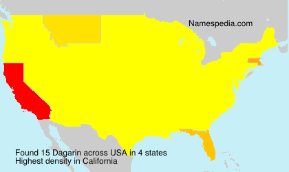 Surname Dagarin in USA