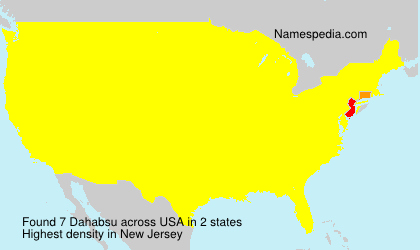 Surname Dahabsu in USA