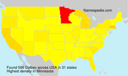 Surname Dalbec in USA