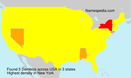 Surname Dambois in USA