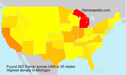 Surname Damer in USA