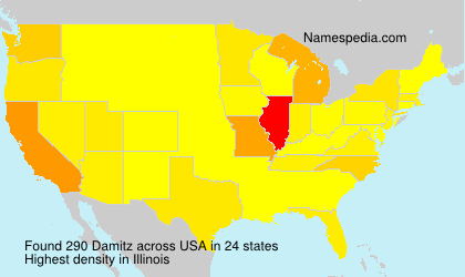 Surname Damitz in USA