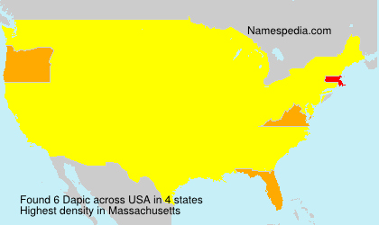 Surname Dapic in USA