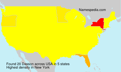 Surname Dasson in USA